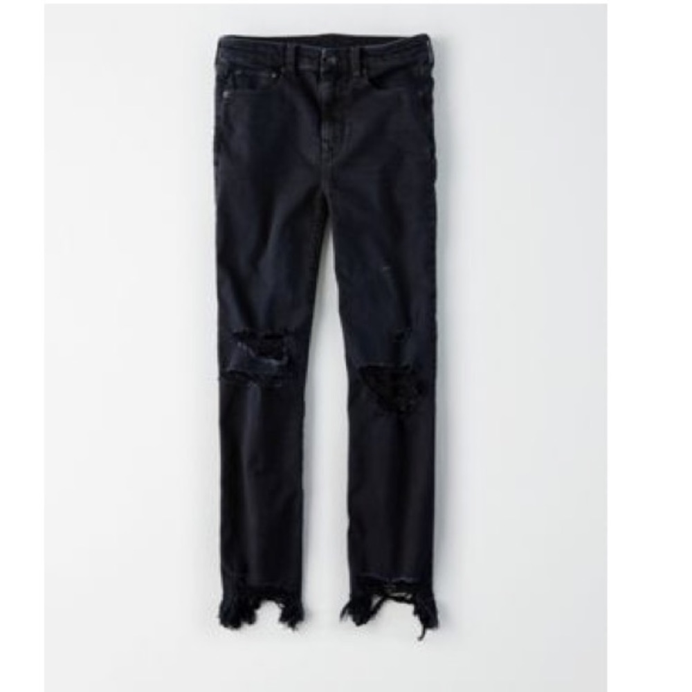 American Eagle Slim Straight Crop Jean Distressed